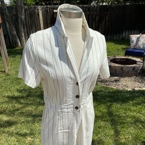 White Stripe Jumpsuit